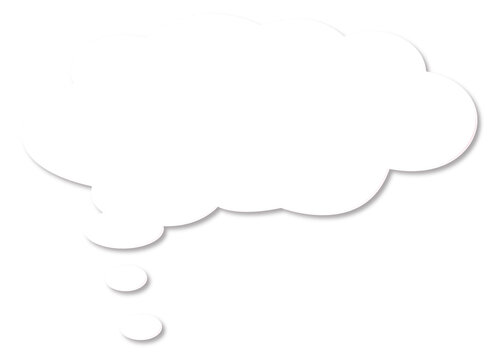 White thought bubble with transparent background for ideas