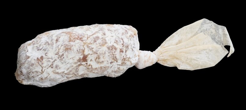 Ausschuss in der Fleischwaren Produktion, fehlerhafte unf&ouml;rmige Salami Rohwurst, unf&ouml;rmige optisch nicht perfekte Lebensmittel zweiter Wahl zu einem g&uuml;nstigeren Preis