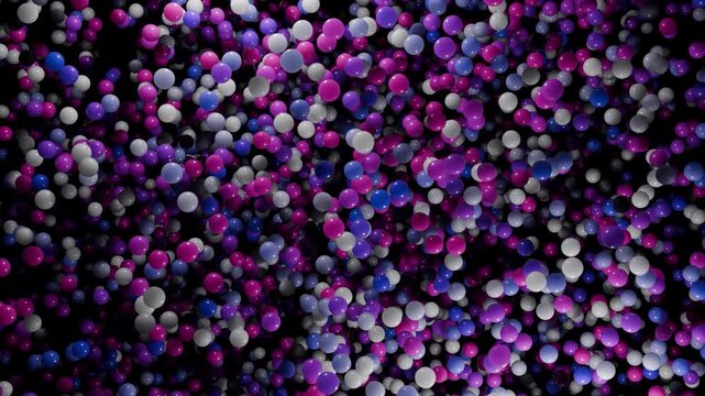 Colorful 3D Floating Balls Animation Background 4K