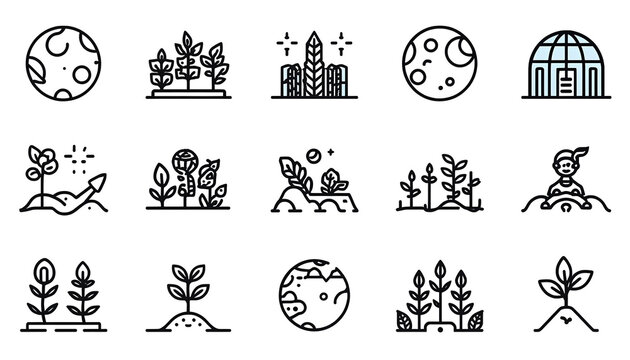 set of easter icons
