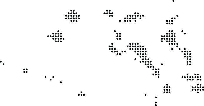 Marshall Islands Dotted Map Minimalist Black Dots Silhouette Country Geography Graphic Element