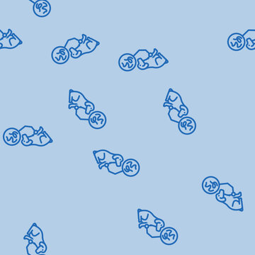 dog parasite worm line seamless pattern dog parasite worm thin line illustration