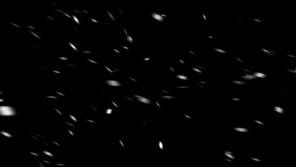 Diagonal wind blown snow streaks creating motion blur on dark background for winter weather blizzard effect design. © Farhan