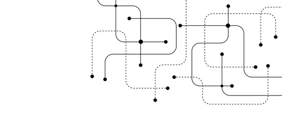 Vector abstract geometric technology and connection concept. © NATOK 2.0