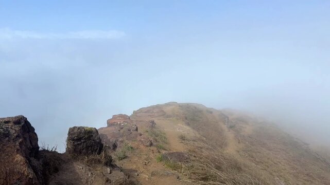 Timelapse of moving clouds at Taramati Peak, Harishchandragad.