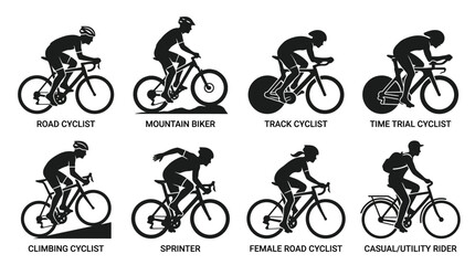 Fototapeta premium Cyclist Riding a Bicycle Outdoors.