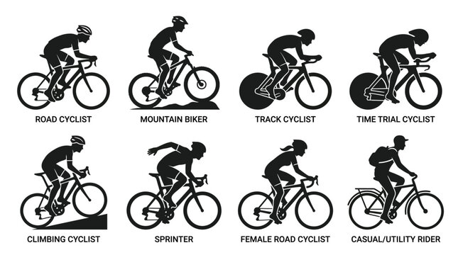 Cyclist Riding a Bicycle Outdoors.