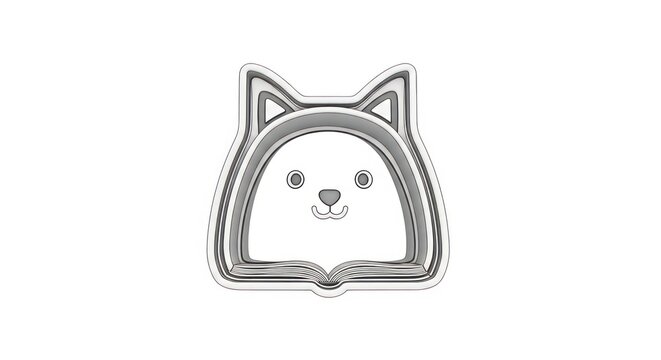 Cat shaped cookie cutter metal.
