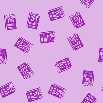software licensing glyph vector seamless pattern. software licensing thin illustration