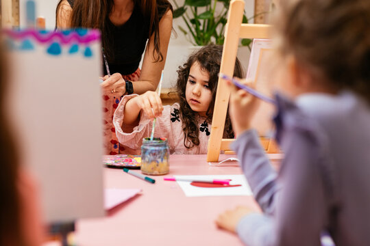 Kids at Art Class Painting