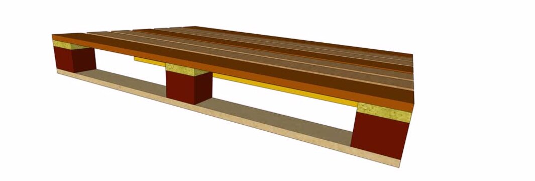 Epal CP5 Wooden Pallet 3D Design with top view perspective and 360 Degree Rotation Animation