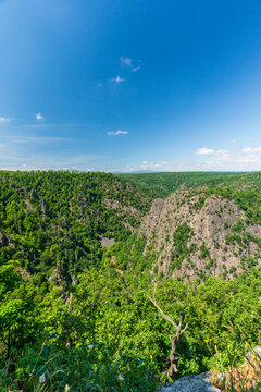 Blick vom Hexentanzplatz im Harz, Deutschland