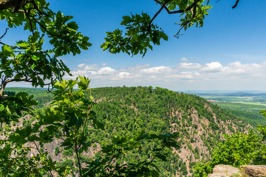 Blick vom Hexentanzplatz im Harz, Deutschland