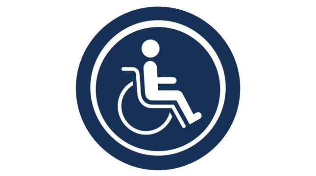 Disability accessibility symbol sign icon.