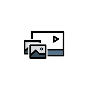 Multimedia Gallery Interface Presenting Visual Content Collection