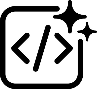 AI code generation agent icon for artificial intelligence programming and software development. Multi-Agent Systems, MAS.