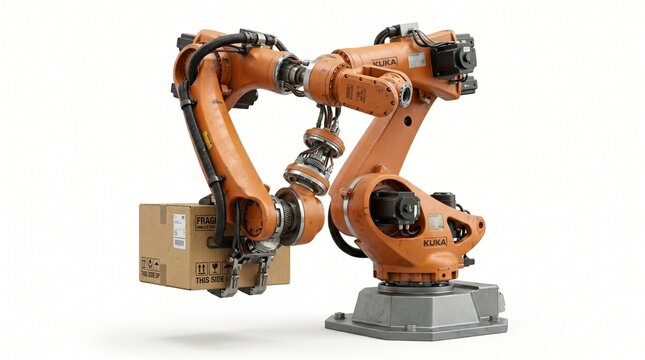 kuka robot machine automation mechanical engineering technology manufacturing assembly production factory warehouse logistics transport handling packaging 搬运 机械臂 自动化设备 工业设备 机器人臂