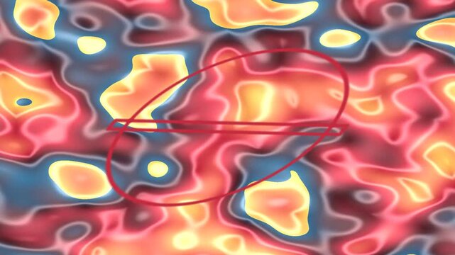 Colorful abstract neon liquid shapes flowing and morphing