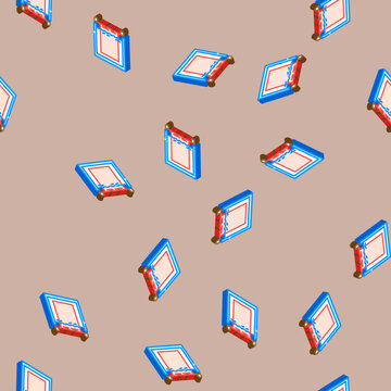 copper cathodes produces isometric seamless pattern. copper cathodes produces sign illustration