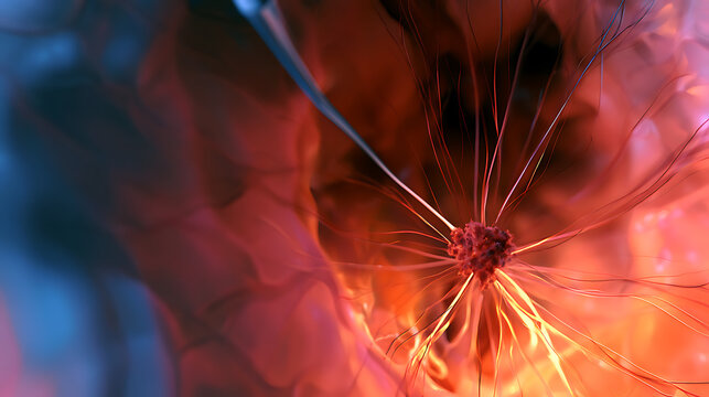 Polyp removal. 3D illustration of polyp removal.
