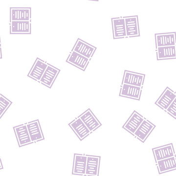 poetry book glyph vector seamless pattern. poetry book signthin illustration