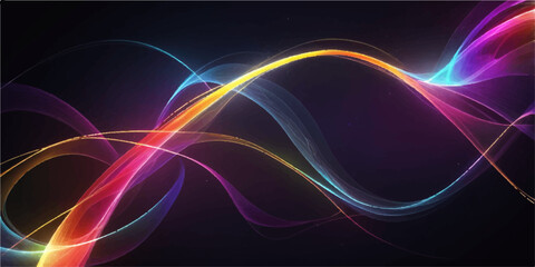 Abstract colorful wave background with glowing energy lines and dynamic light pattern design © fart and poop