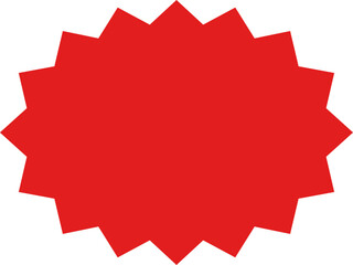 Obraz premium Starburst sticker set - collection of special offer sale new oval and round shaped sunburst labels and badges. Promo stickers, price icon with star edges, oval and round shaped sunburst labels