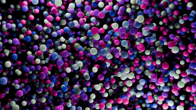 3D Multicolor Bubble Background with Floating Spheres