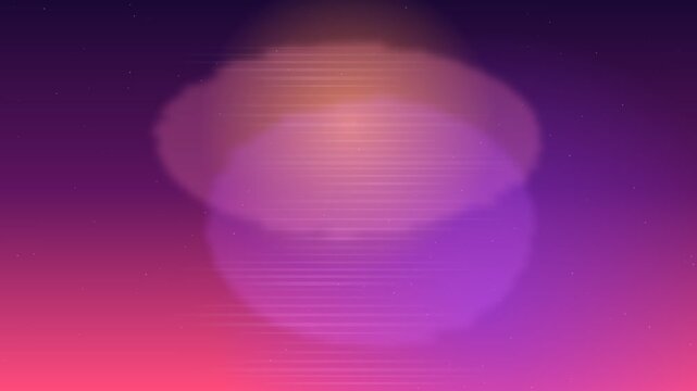 Synthwave retro background with glowing neon shapes and scanlines