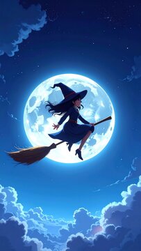 Witch flying