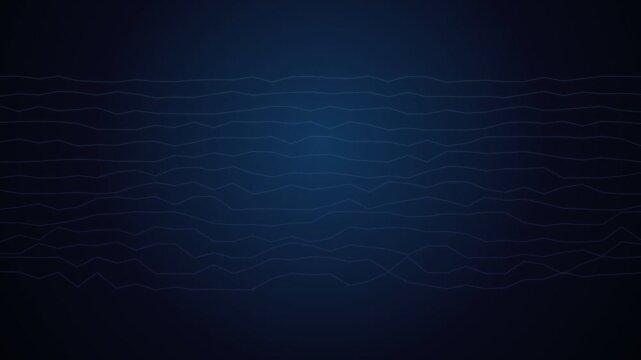 Abstract blue digital sound waves on dark background