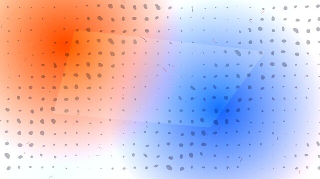 Abstract blue and orange gradient background with dot pattern