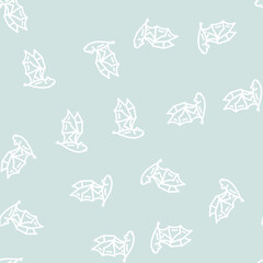 Obraz premium bat zoo animal line seamless pattern bat zoo animal thin line illustration