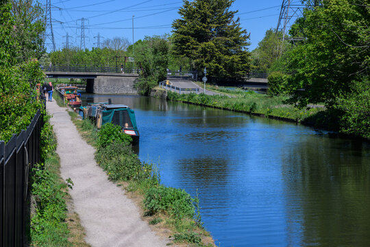 River Lee Navigation near Waltham Abbey, Essex