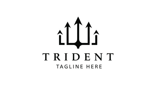 Trident logo with arrows and tagline