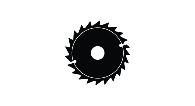 Black circular saw blade icon