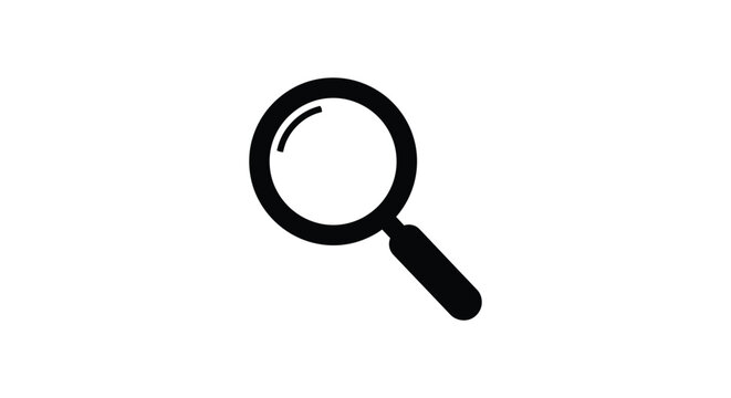 Black magnifying glass icon