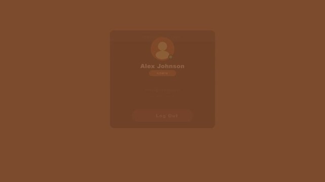 Administrator User Profile Active Session and Logout Interface