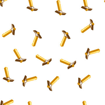 pick axe blade isometric seamless pattern. pick axe blade sign illustration