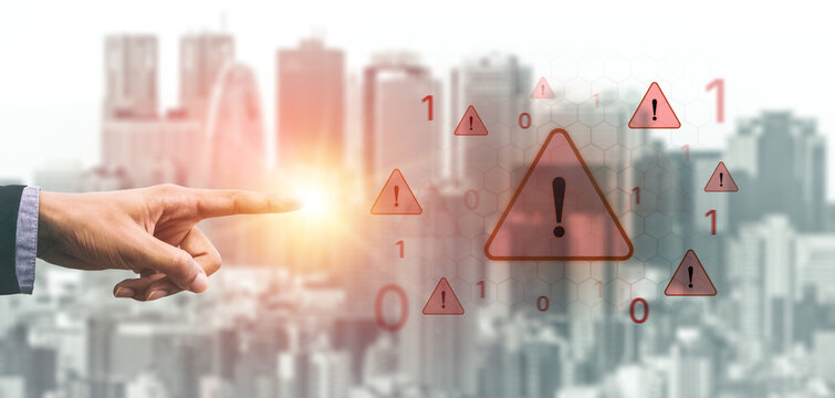 Concept of a critical security warning and system error. This alert signifies a significant problem, danger, or failure that requires immediate attention to manage the risk. Fermion