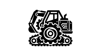 Heavy duty tracked excavator machine. © Ramadan