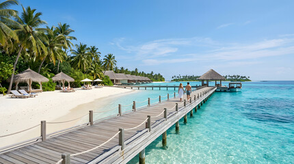 Fototapeta premium tropical beach in maldives