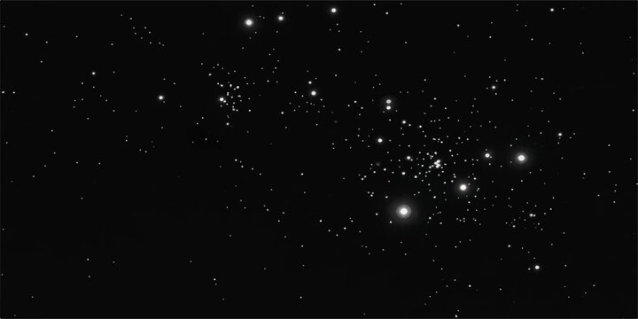 A breathtaking expanse of the night sky showcases a dense star cluster, twinkling with countless luminous bodies against the infinite blackness of space. for ui, web, art, design, background, etc.