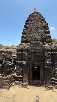 Ancient Harishchandreshwar Temple at majestic Harishchandragad Fort