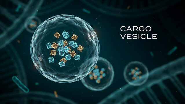 Cargo vesicle cell biology transport membrane vesicles cellular biology molecule structure