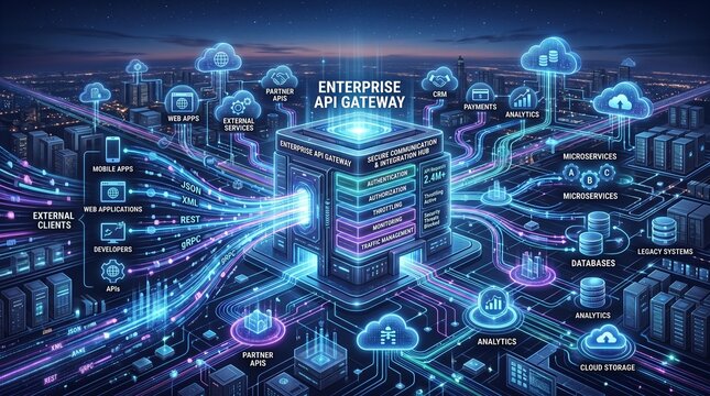 Enterprise API Gateway Managing Software Communication