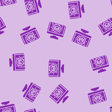 full stack development software glyph vector seamless pattern. full stack development software thin illustration