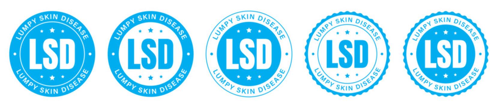 Lumpy Skin Disease LSD Badge Collection Veterinary Health Awareness Seal Vector Design Set