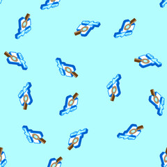 Fototapeta premium turbine inspection isometric seamless pattern. turbine inspection sign illustration