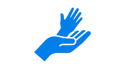 Obraz premium Two hands cradling each other as a support icon.